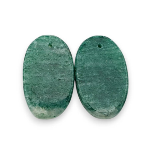 Awenturyn zielony para kaboszonów z dziurką 23x5 mm nr P614 Awenturyn zielony para kaboszonów z dziurką 23x5 mm nr P614
