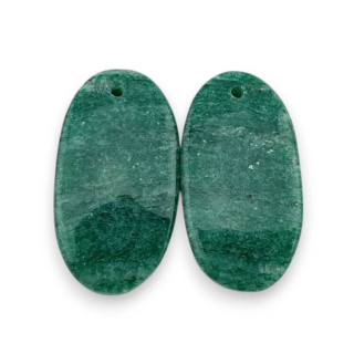 Awenturyn zielony para kaboszonów z dziurką 24x13 mm nr P612