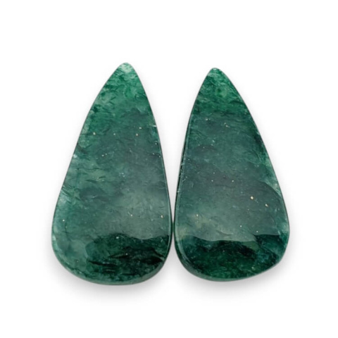 Awenturyn zielony para kaboszonów z dziurką 27x14 mm nr P623 Awenturyn zielony para kaboszonów z dziurką 27x14 mm nr P623