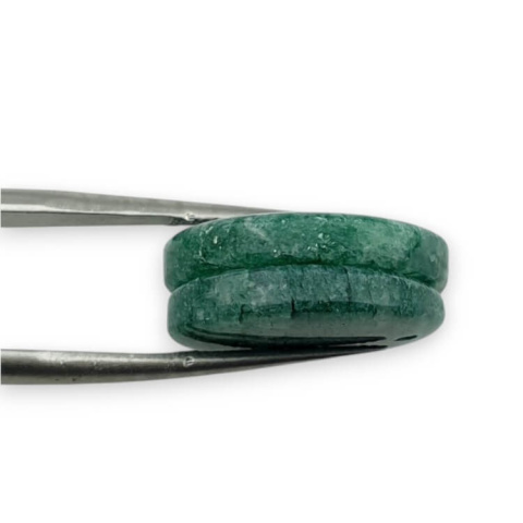 Awenturyn zielony para kaboszonów z dziurką fi 19 mm nr P613 Awenturyn zielony para kaboszonów z dziurką fi 19 mm nr P613