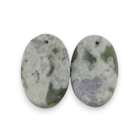 Jadeit peace para kaboszonów z dziurką 21x13 mm nr P527 Jadeit peace para kaboszonów z dziurką 21x13 mm nr P527