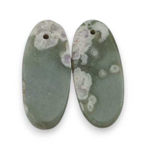 Jadeit peace para kaboszonów z dziurką 22x10 mm nr P528 Jadeit peace para kaboszonów z dziurką 22x10 mm nr P528