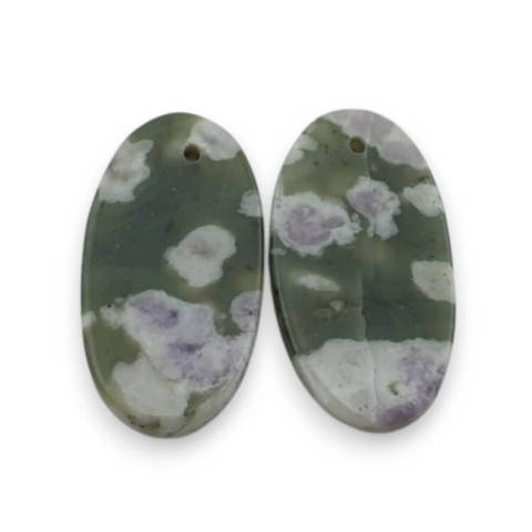 Jadeit peace para kaboszonów z dziurką 22x12 mm nr P519 Jadeit peace para kaboszonów z dziurką 22x12 mm nr P519