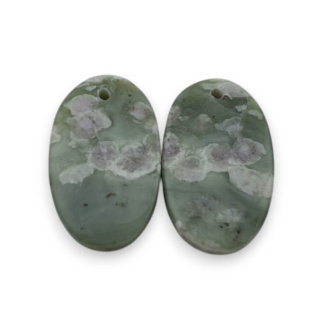 Jadeit peace para kaboszonów z dziurką 22x13 mm nr P522