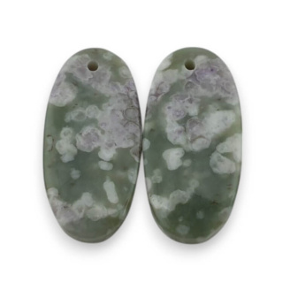 Jadeit peace para kaboszonów z dziurką 23x11 mm nr P535