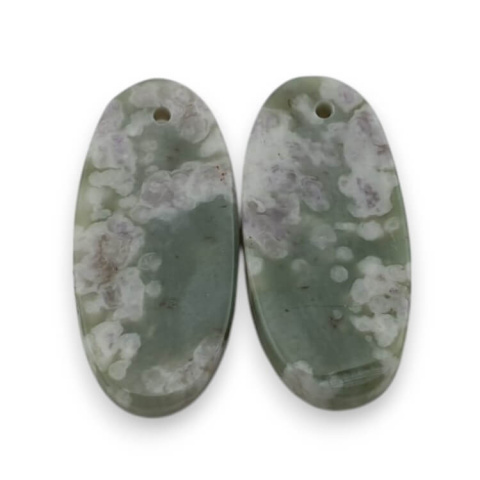 Jadeit peace para kaboszonów z dziurką 23x11 mm nr P535 Jadeit peace para kaboszonów z dziurką 23x11 mm nr P535