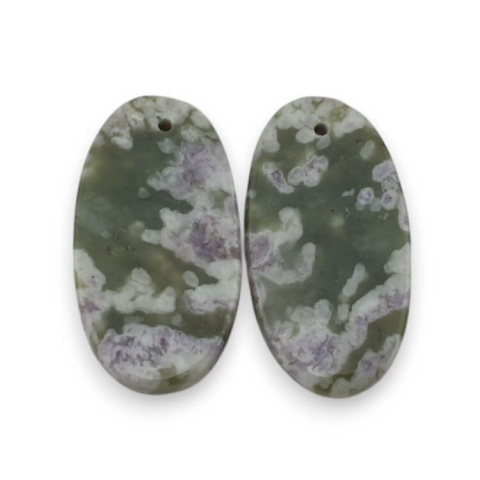 Jadeit peace para kaboszonów z dziurką 23x12 mm nr P532 Jadeit peace para kaboszonów z dziurką 23x12 mm nr P532