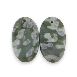 Jadeit peace para kaboszonów z dziurką 23x13 mm nr P517