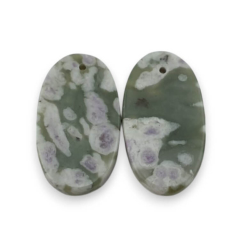 Jadeit peace para kaboszonów z dziurką 23x13 mm nr P517 Jadeit peace para kaboszonów z dziurką 23x13 mm nr P517