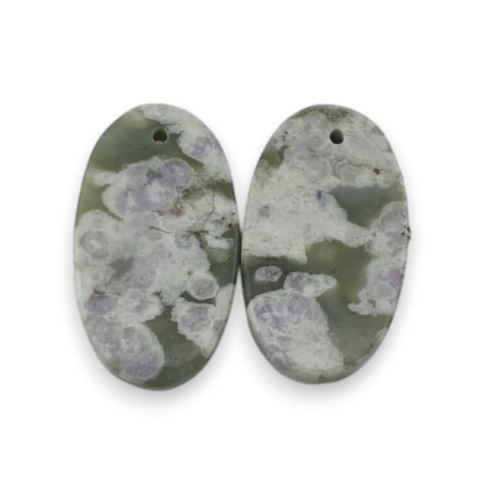 Jadeit peace para kaboszonów z dziurką 23x13 mm nr P521 Jadeit peace para kaboszonów z dziurką 23x13 mm nr P521