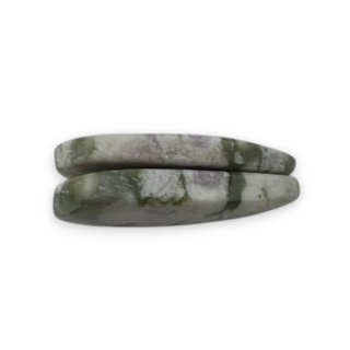 Jadeit peace para kaboszonów z dziurką 24x11 mm nr P556