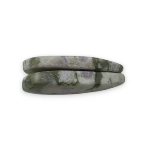 Jadeit peace para kaboszonów z dziurką 24x11 mm nr P556 Jadeit peace para kaboszonów z dziurką 24x11 mm nr P556