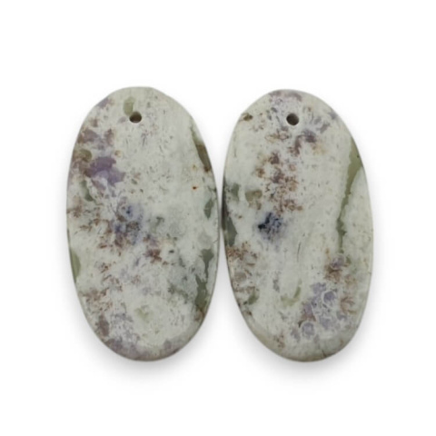 Jadeit peace para kaboszonów z dziurką 24x13 mm nr P560 Jadeit peace para kaboszonów z dziurką 24x13 mm nr P560