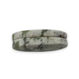 Jadeit peace para kaboszonów z dziurką 24x14 mm nr P526