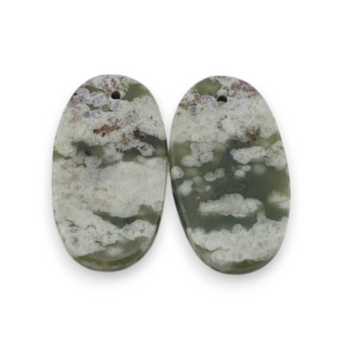 Jadeit peace para kaboszonów z dziurką 24x14 mm nr P526 Jadeit peace para kaboszonów z dziurką 24x14 mm nr P526