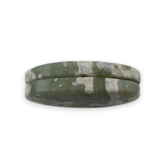 Jadeit peace para kaboszonów z dziurką 24x14 mm nr P555