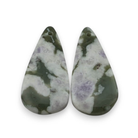 Jadeit peace para kaboszonów z dziurką 25x12 mm nr P511 Jadeit peace para kaboszonów z dziurką 25x12 mm nr P511