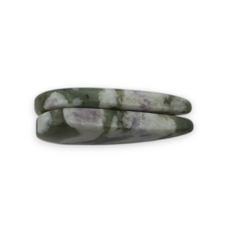 Jadeit peace para kaboszonów z dziurką 25x12 mm nr P511