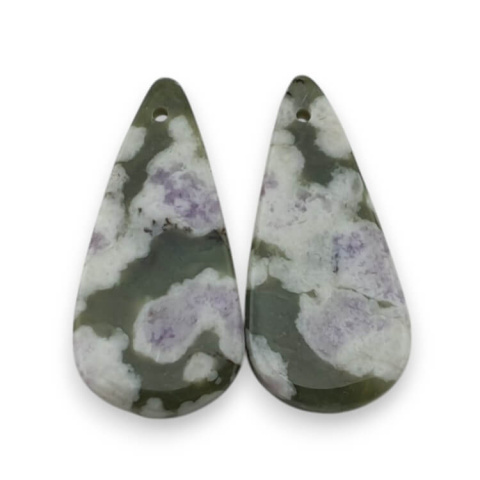 Jadeit peace para kaboszonów z dziurką 25x12 mm nr P511 Jadeit peace para kaboszonów z dziurką 25x12 mm nr P511