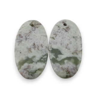 Jadeit peace para kaboszonów z dziurką 25x13 mm nr P523