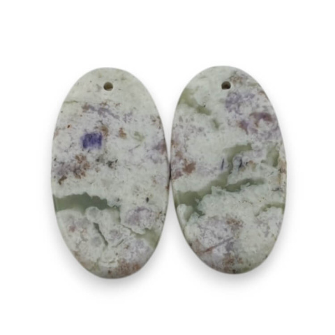 Jadeit peace para kaboszonów z dziurką 25x13 mm nr P523 Jadeit peace para kaboszonów z dziurką 25x13 mm nr P523