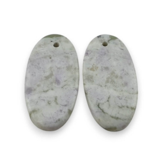 Jadeit peace para kaboszonów z dziurką 25x13 mm nr P553
