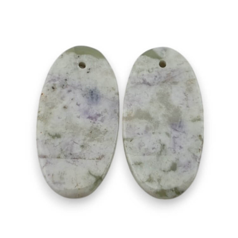 Jadeit peace para kaboszonów z dziurką 25x13 mm nr P553 Jadeit peace para kaboszonów z dziurką 25x13 mm nr P553