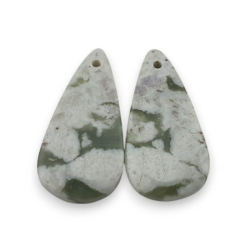 Jadeit peace para kaboszonów z dziurką 25x13 mm nr P554 Jadeit peace para kaboszonów z dziurką 25x13 mm nr P554