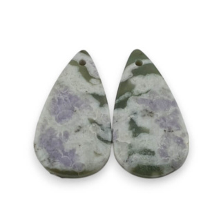 Jadeit peace para kaboszonów z dziurką 25x13 mm nr P559