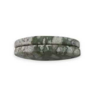 Jadeit peace para kaboszonów z dziurką 25x14 mm nr P515