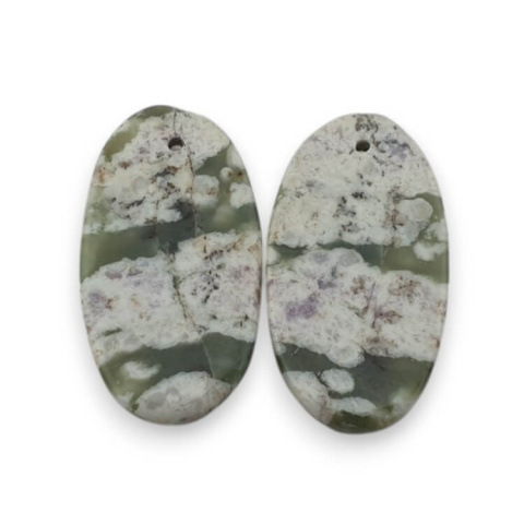 Jadeit peace para kaboszonów z dziurką 25x14 mm nr P530 Jadeit peace para kaboszonów z dziurką 25x14 mm nr P530