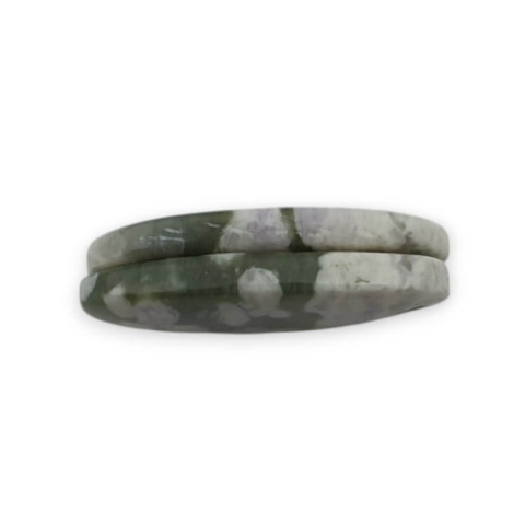 Jadeit peace para kaboszonów z dziurką 25x14 mm nr P558 Jadeit peace para kaboszonów z dziurką 25x14 mm nr P558
