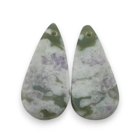 Jadeit peace para kaboszonów z dziurką 26x12 mm nr P520 Jadeit peace para kaboszonów z dziurką 26x12 mm nr P520