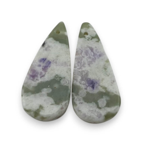 Jadeit peace para kaboszonów z dziurką 26x12 mm nr P520 Jadeit peace para kaboszonów z dziurką 26x12 mm nr P520