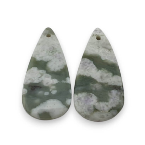 Jadeit peace para kaboszonów z dziurką 26x12 mm nr P551 Jadeit peace para kaboszonów z dziurką 26x12 mm nr P551