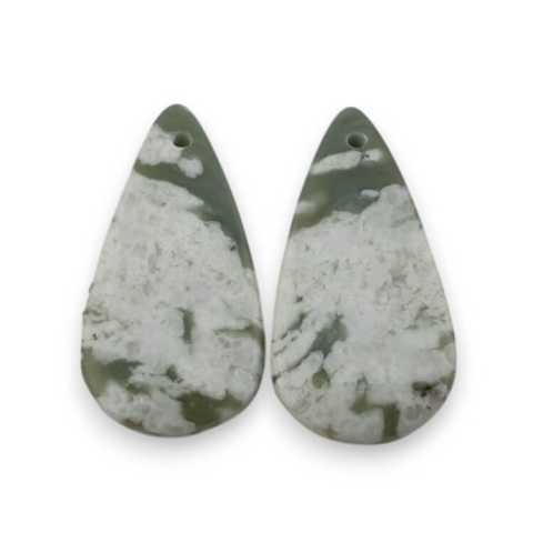 Jadeit peace para kaboszonów z dziurką 26x13 mm nr P538 Jadeit peace para kaboszonów z dziurką 26x13 mm nr P538