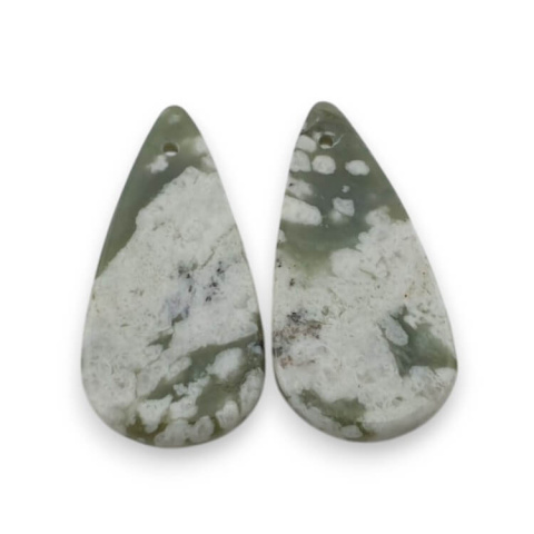 Jadeit peace para kaboszonów z dziurką 26x13 mm nr P538 Jadeit peace para kaboszonów z dziurką 26x13 mm nr P538