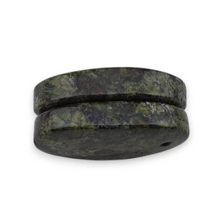 Jaspis smocza krew para kaboszonów z dziurką 20x13 mm nr P563