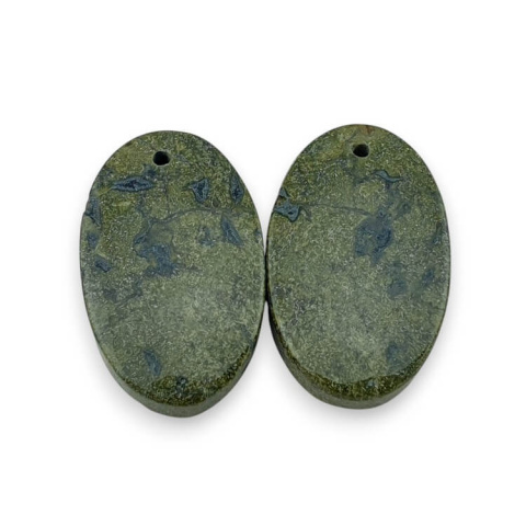 Jaspis smocza krew para kaboszonów z dziurką 23x14 mm nr P568 Jaspis smocza krew para kaboszonów z dziurką 23x14 mm nr P568