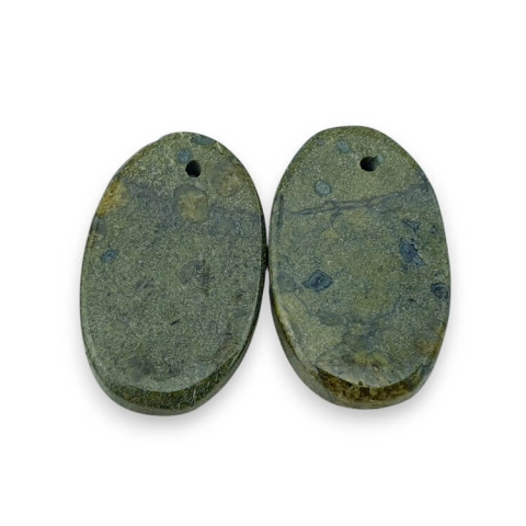 Jaspis smocza krew para kaboszonów z dziurką 23x14 mm nr P586 Jaspis smocza krew para kaboszonów z dziurką 23x14 mm nr P586
