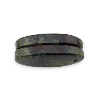 Jaspis smocza krew para kaboszonów z dziurką 24x13 mm nr P580
