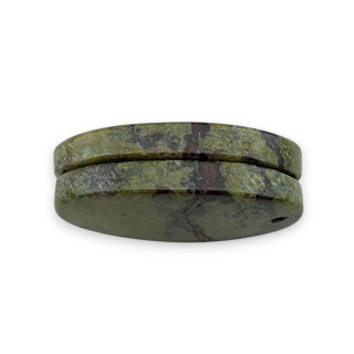 Jaspis smocza krew para kaboszonów z dziurką 24x14 mm nr P578