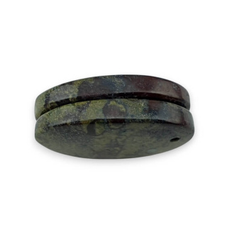 Jaspis smocza krew para kaboszonów z dziurką 24x14 mm nr P579