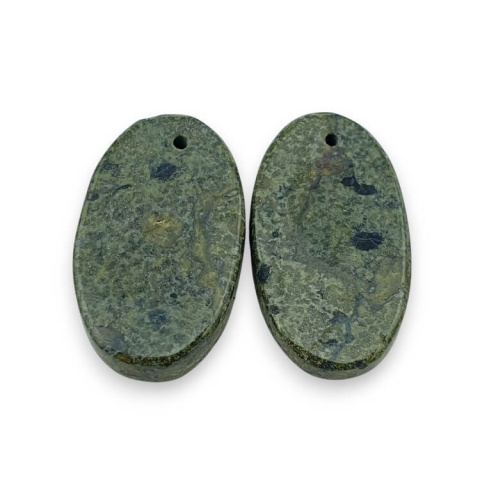 Jaspis smocza krew para kaboszonów z dziurką 24x14 mm nr P605 Jaspis smocza krew para kaboszonów z dziurką 24x14 mm nr P605