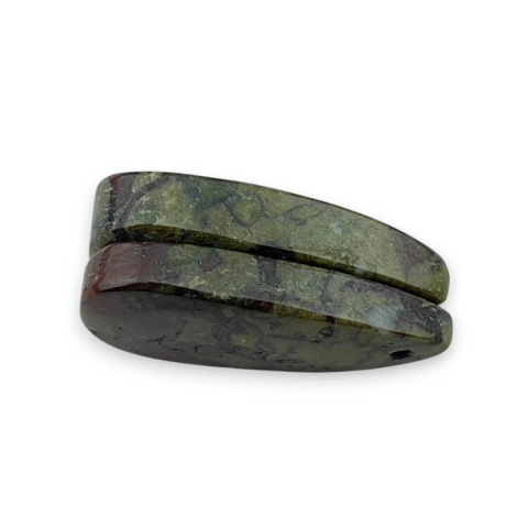 Jaspis smocza krew para kaboszonów z dziurką 25x12 mm nr P603 Jaspis smocza krew para kaboszonów z dziurką 25x12 mm nr P603