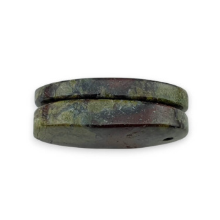 Jaspis smocza krew para kaboszonów z dziurką 25x14 mm nr P565