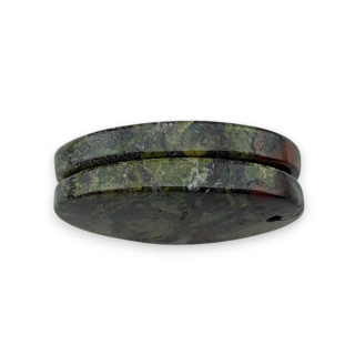 Jaspis smocza krew para kaboszonów z dziurką 25x14 mm nr P569