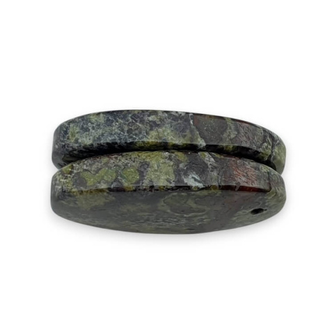 Jaspis smocza krew para kaboszonów z dziurką 25x14 mm nr P581 Jaspis smocza krew para kaboszonów z dziurką 25x14 mm nr P581