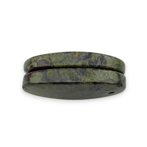 Jaspis smocza krew para kaboszonów z dziurką 25x14 mm nr P585 Jaspis smocza krew para kaboszonów z dziurką 25x14 mm nr P585
