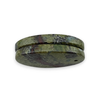 Jaspis smocza krew para kaboszonów z dziurką 25x14 mm nr P589
